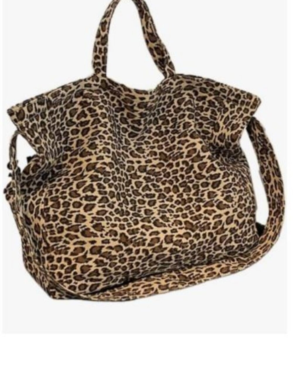 Large Capacity Leopard Print Hobo Bag with Adjustable Shoulder Strap - Picture 7 of 7
